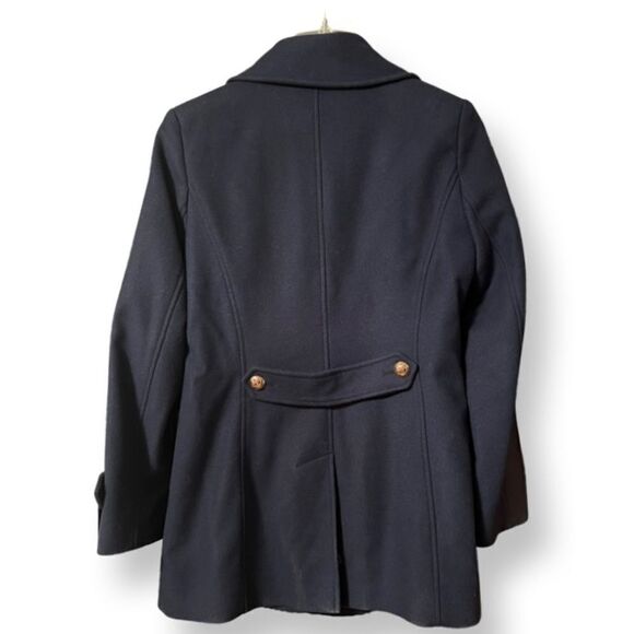 Lauren Ralph Lauren Metal Button Double Breasted Pea Coat Navy Size 4 New No Tag - Picture 4 of 9